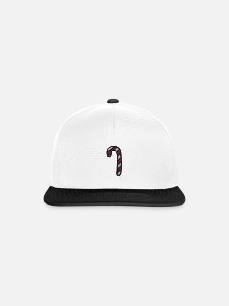 Weihnachtssüßigkeit bestickt - Snapback Cap - Weiß/Schwarz