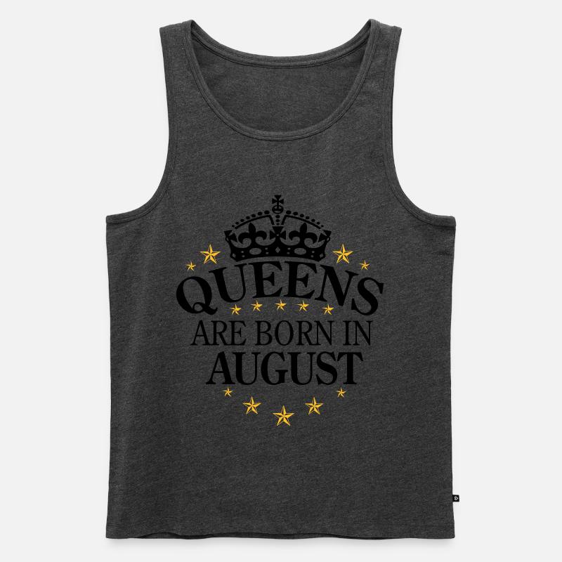 Queens August - Männer Premium Bio Tank Top - Anthrazit meliert