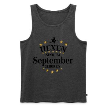 Witches September - Men's Premium Organic Tank Top - heather anthracite - Front - Michal (187cm)