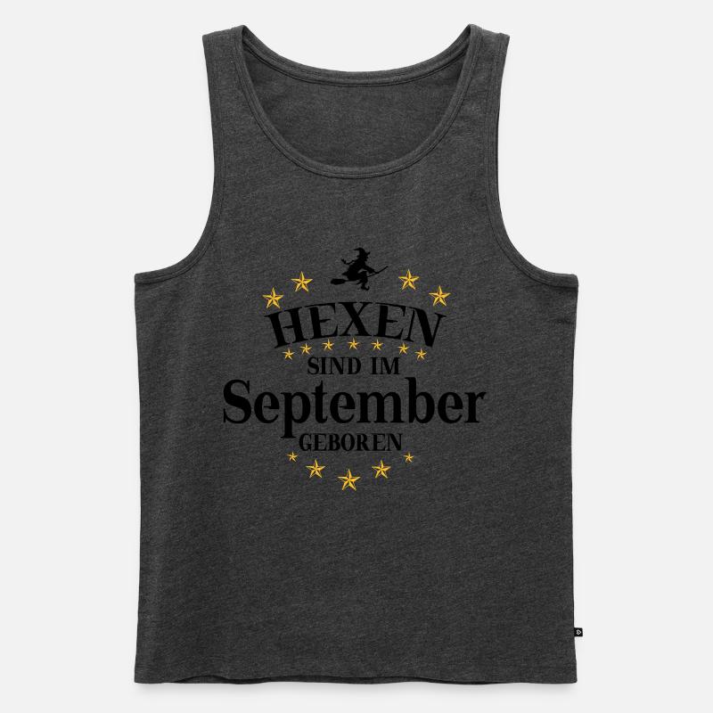 Hexen September - Männer Premium Bio Tank Top - Anthrazit meliert