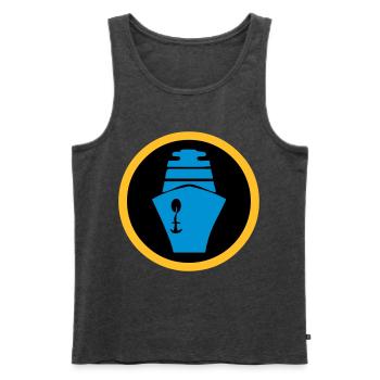 Ship | Cruise | Ferry - Men's Premium Organic Tank Top - heather anthracite - Front - AI Model Male 178 light (178cm)