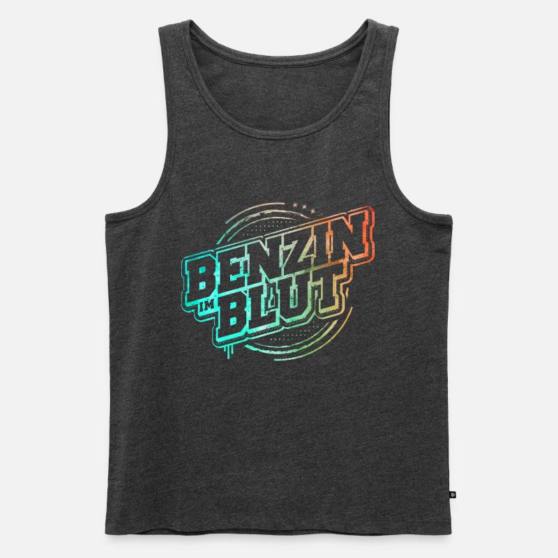 Benzin im Blut - Schrauber Bastler - Männer Premium Bio Tank Top - Anthrazit meliert