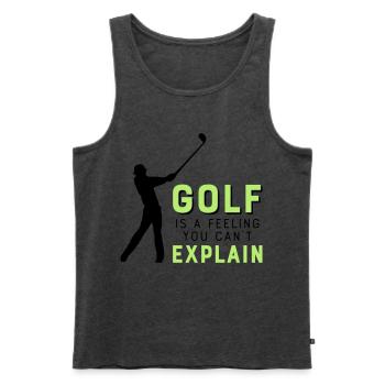 Le golf - Débardeur bio Premium Homme - anthracite chiné - Devant - Michal (187cm)