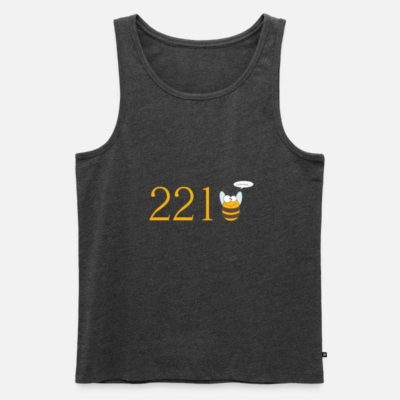 221bee - Männer Premium Bio Tank Top - Anthrazit meliert