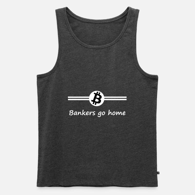 Bitcoin - Männer Premium Bio Tank Top - Anthrazit meliert