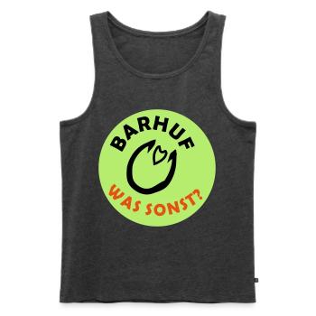 Barefoot Statement Hooves Horse - Men's Premium Organic Tank Top - heather anthracite - Front - AI Model Male 178 light (178cm)
