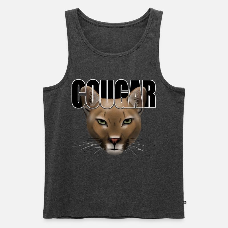 Cougar script R6Z - Männer Premium Bio Tank Top - Anthrazit meliert