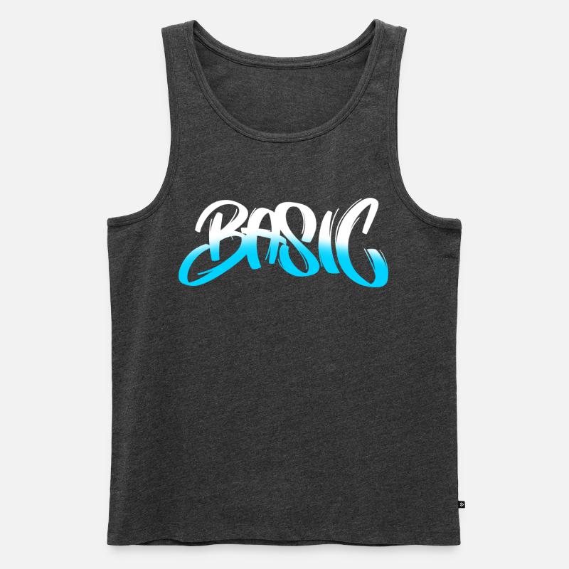 BASIC Graffiti Gradient - Männer Premium Bio Tank Top - Anthrazit meliert