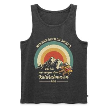 Wandern - Männer Premium Bio Tank Top - Anthrazit meliert - Vorne - Michal (187cm)