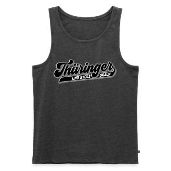 Thuringians and pride in it | Colors can be changed - Men's Premium Organic Tank Top - heather anthracite - Front - AI Model Male 178 light (178cm)