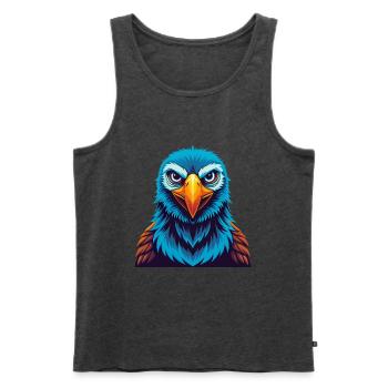 Albatross Colorful Kawaii Cartoon Character Pet - Men's Premium Organic Tank Top - heather anthracite - Front - Michal (187cm)