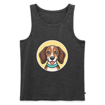 Westphalien Dachsbracke Chien Race Dessin Animé Kawaii - Débardeur bio Premium Homme - anthracite chiné - Devant - Michal (187cm)