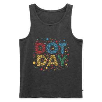 DOT-TAG - Männer Premium Bio Tank Top - Anthrazit meliert - Vorne - AI Model Male 178 light (178cm)