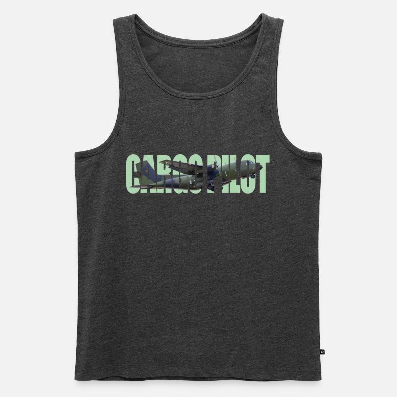 Cargo pilot C-160 - Männer Premium Bio Tank Top - Anthrazit meliert