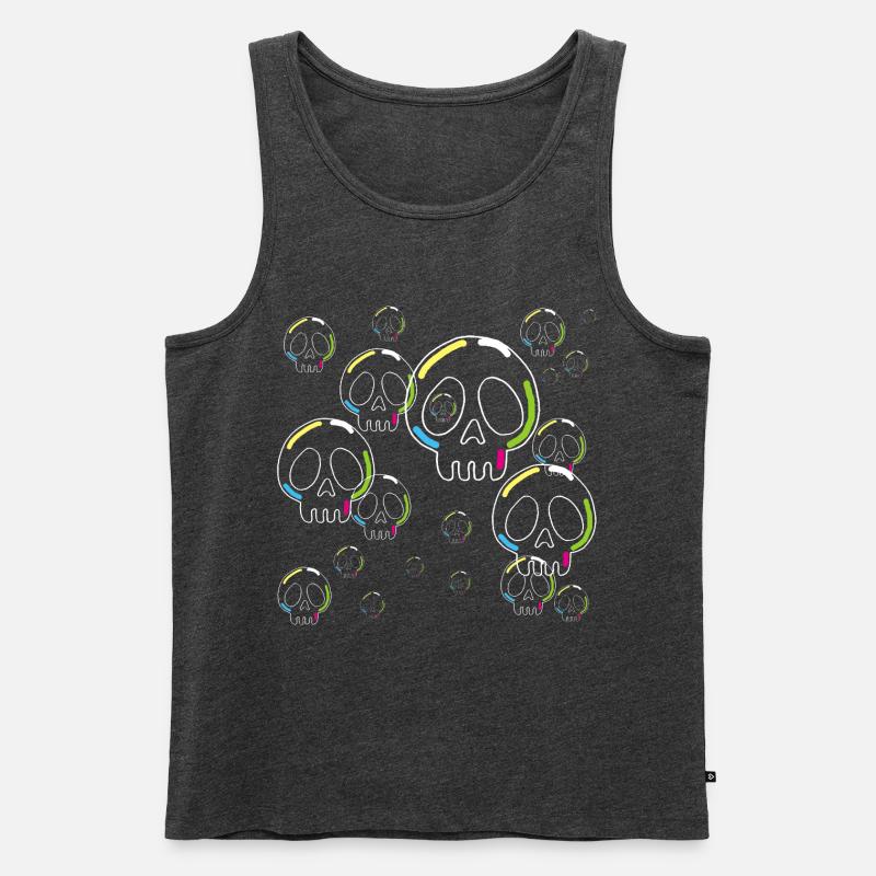 Seltsame Seifenschädel - Männer Premium Bio Tank Top - Anthrazit meliert