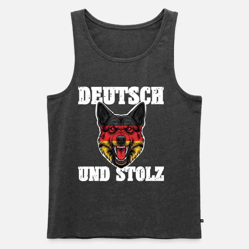 Deutscher Schäferhund - Männer Premium Bio Tank Top - Anthrazit meliert