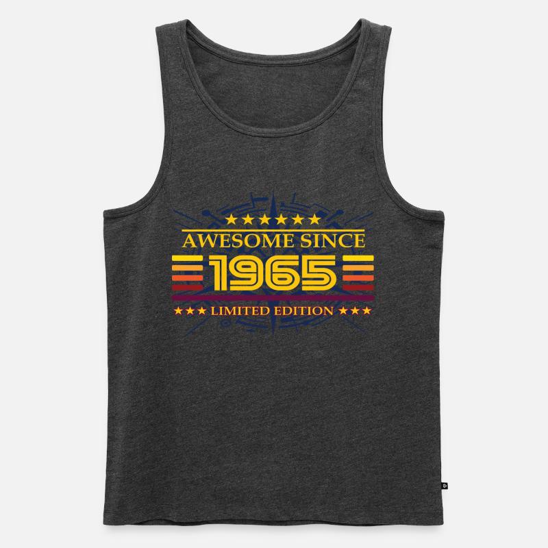 Awesome since 1965 Limited Edition - Männer Premium Bio Tank Top - Anthrazit meliert