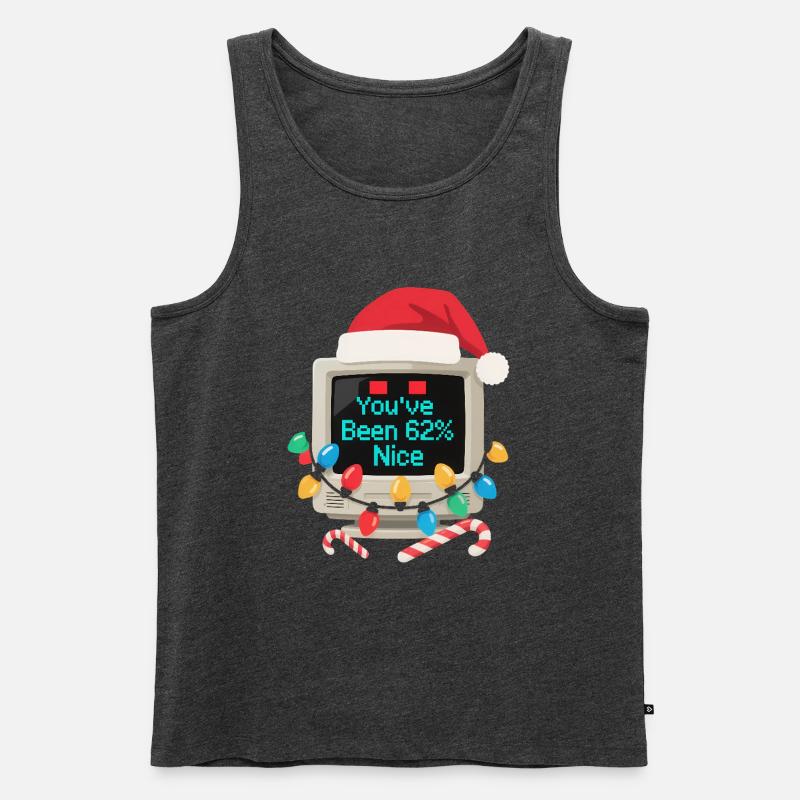 Computer Christmas AI Sarcastic Tech Gift - Men's Premium Organic Tank Top - heather anthracite