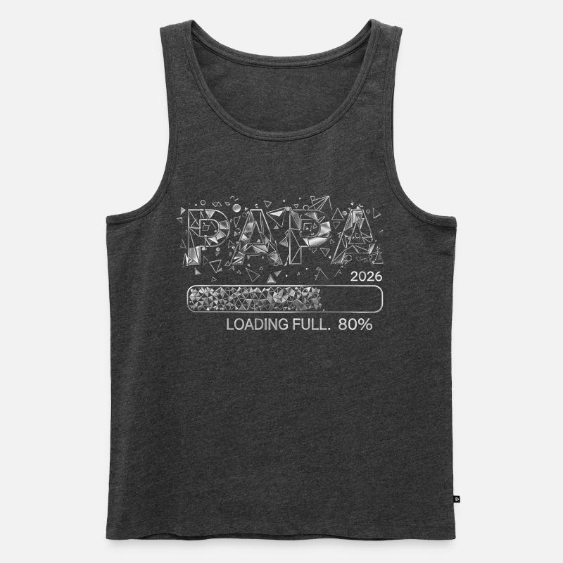 Papa 2026 Loading Werdender Papa Geschenk - Männer Premium Bio Tank Top - Anthrazit meliert