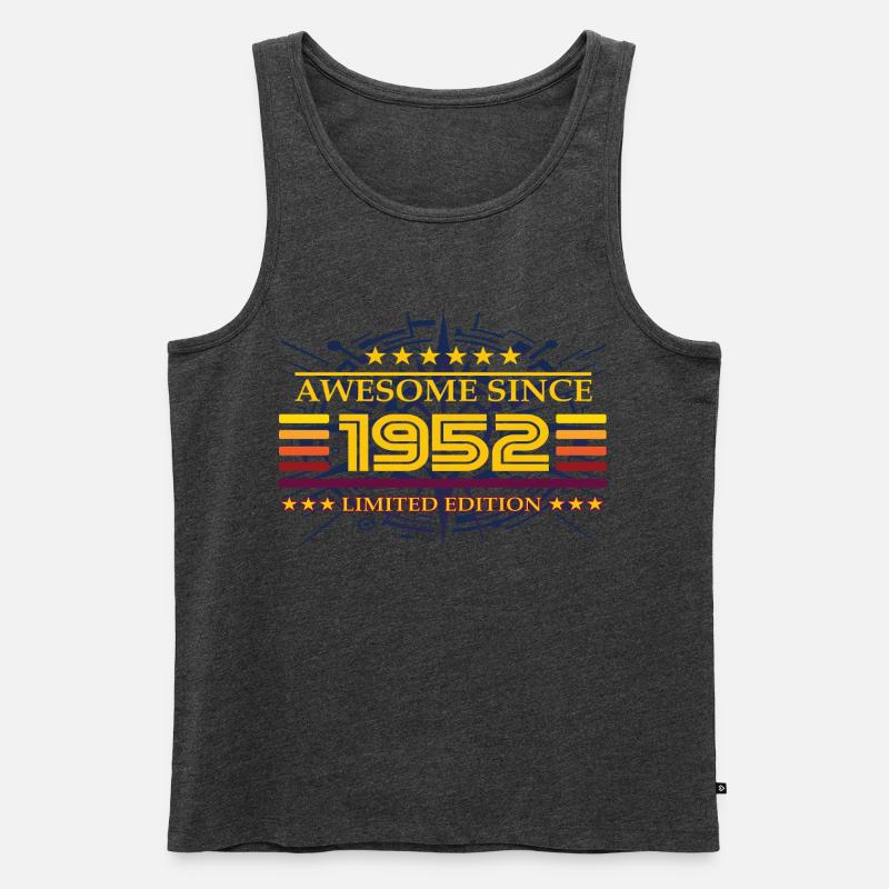 Awesome since 1952 Limited Edition - Männer Premium Bio Tank Top - Anthrazit meliert