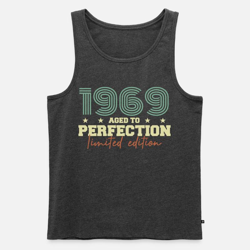 1969 - Männer Premium Bio Tank Top - Anthrazit meliert