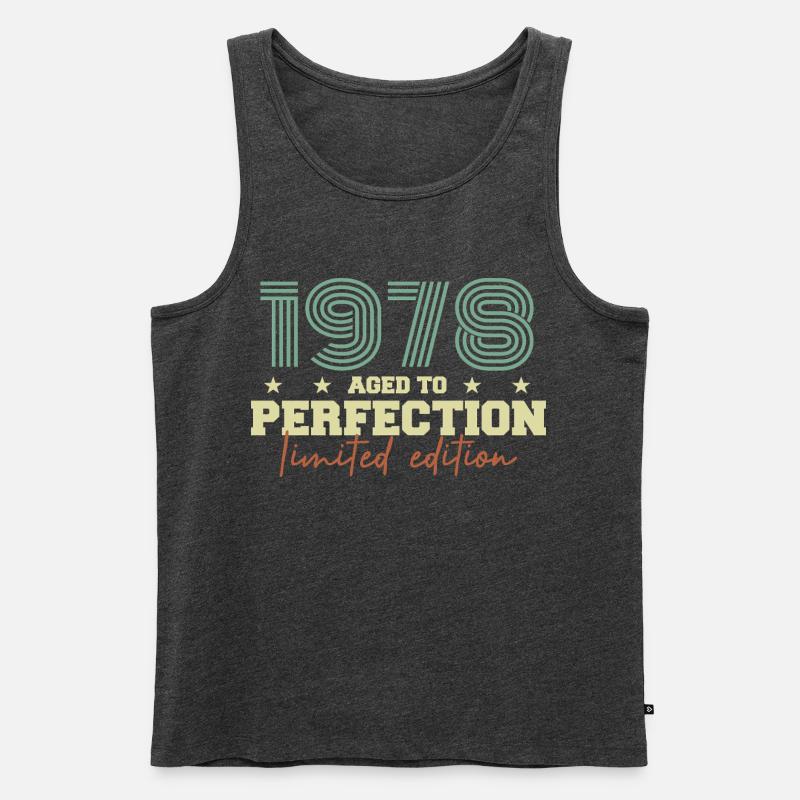 1978 - Männer Premium Bio Tank Top - Anthrazit meliert