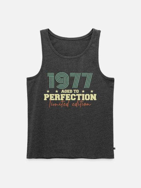 1977 - Men's Premium Organic Tank Top - heather anthracite