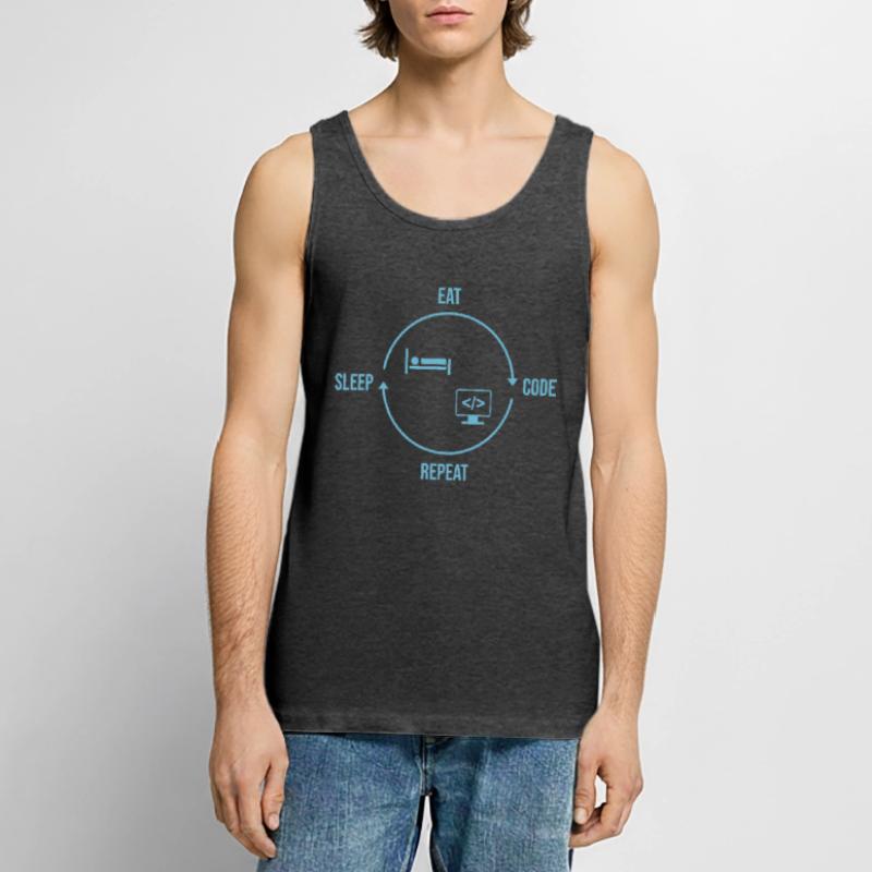 Eat Sleep Code Repeat - Programmer Cycle Men's Premium Organic Tank Top