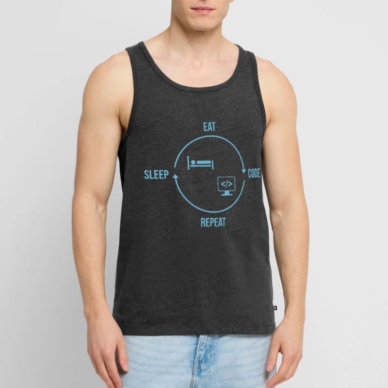 Eat Sleep Code Repeat - Programmer Cycle Men's Premium Organic Tank Top