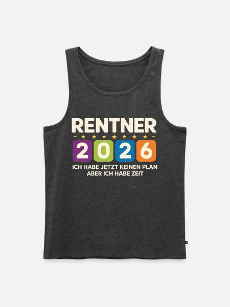 Pensioners 2026: No plan, but time - Men's Premium Organic Tank Top - heather anthracite
