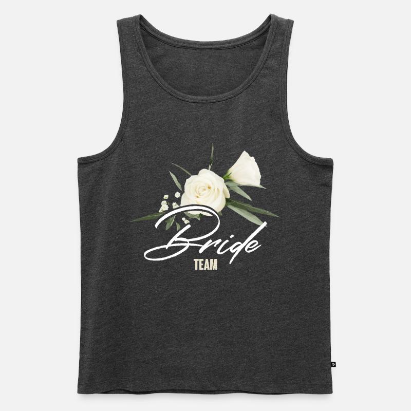 Team bride - Männer Premium Bio Tank Top - Anthrazit meliert