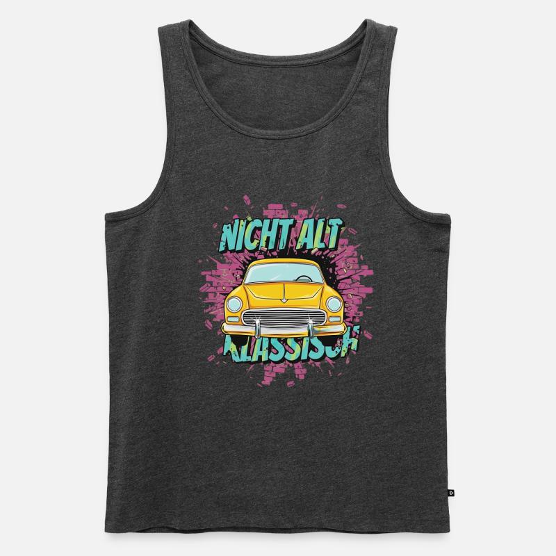Oldtimer Auto – Nicht Alt Klassisch - Männer Premium Bio Tank Top - Anthrazit meliert