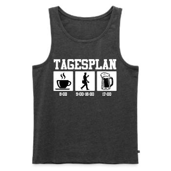 Postman DAILY SCHEDULE Parcel Deliverer Funny - Men's Premium Organic Tank Top - heather anthracite - Front - Michal (187cm)