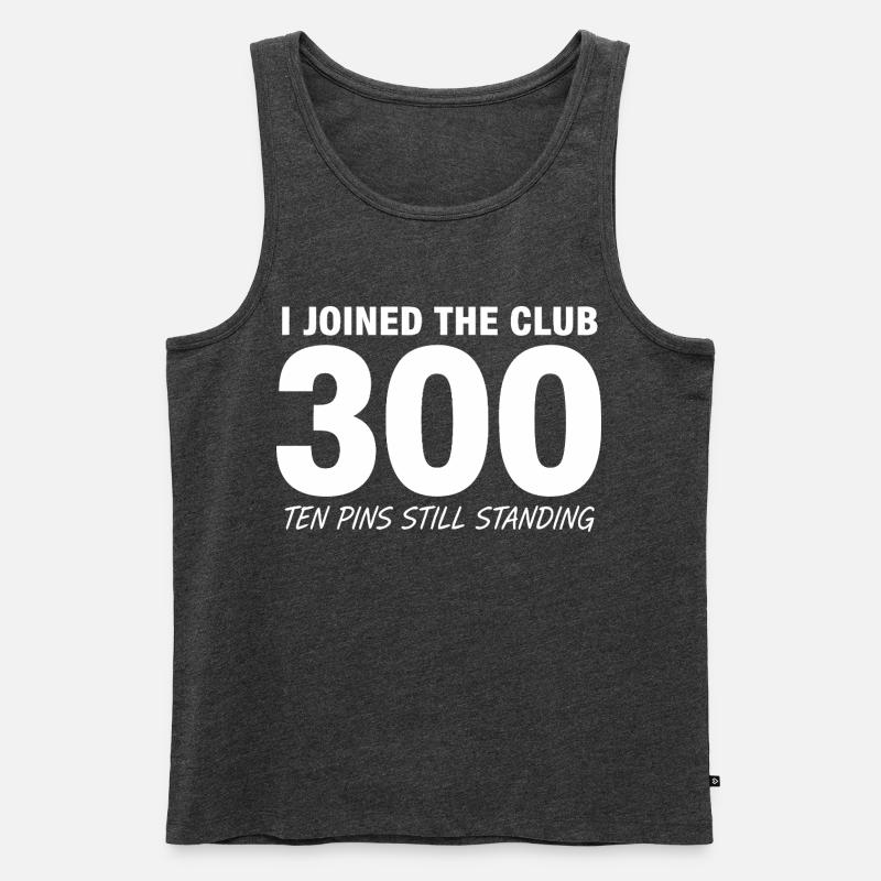 Bowling Spruch Lustig 300 - Männer Premium Bio Tank Top - Anthrazit meliert