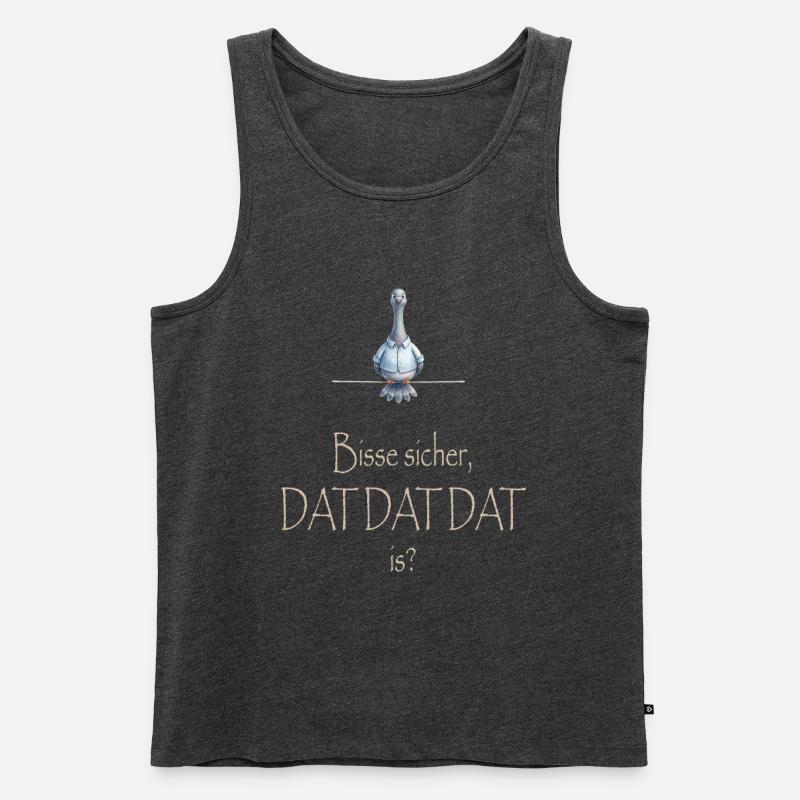 DAT DAT DAT - Männer Premium Bio Tank Top - Anthrazit meliert