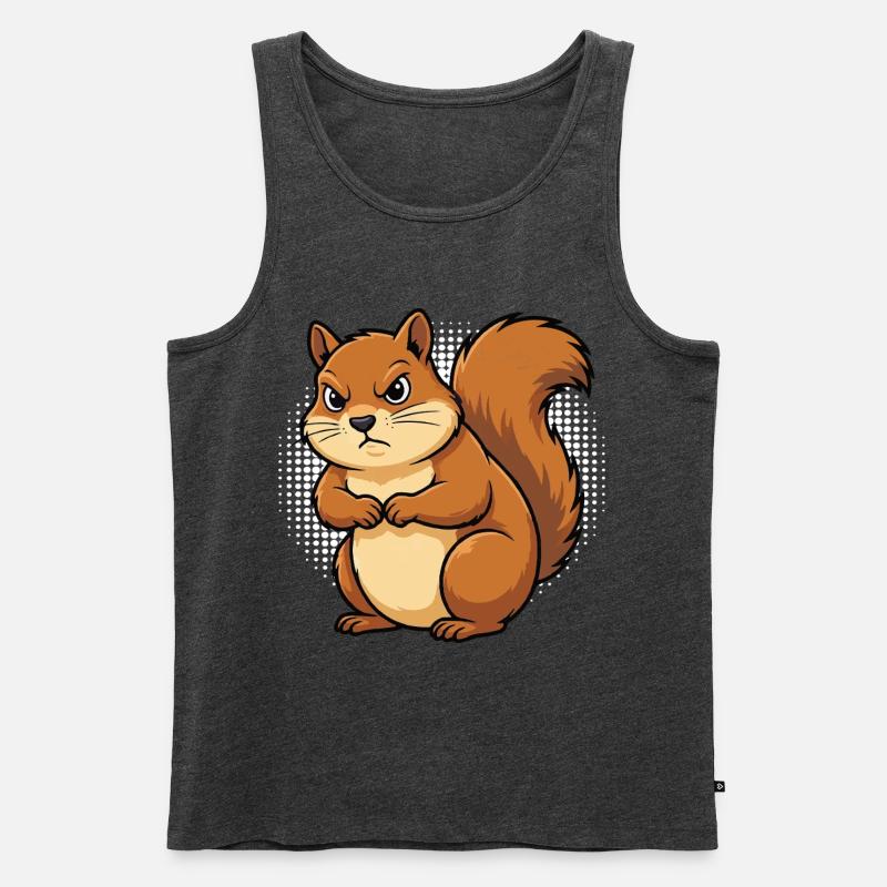 Eichhörnchen Eichhorn Eichhörnchenliebhaber Nager - Männer Premium Bio Tank Top - Anthrazit meliert