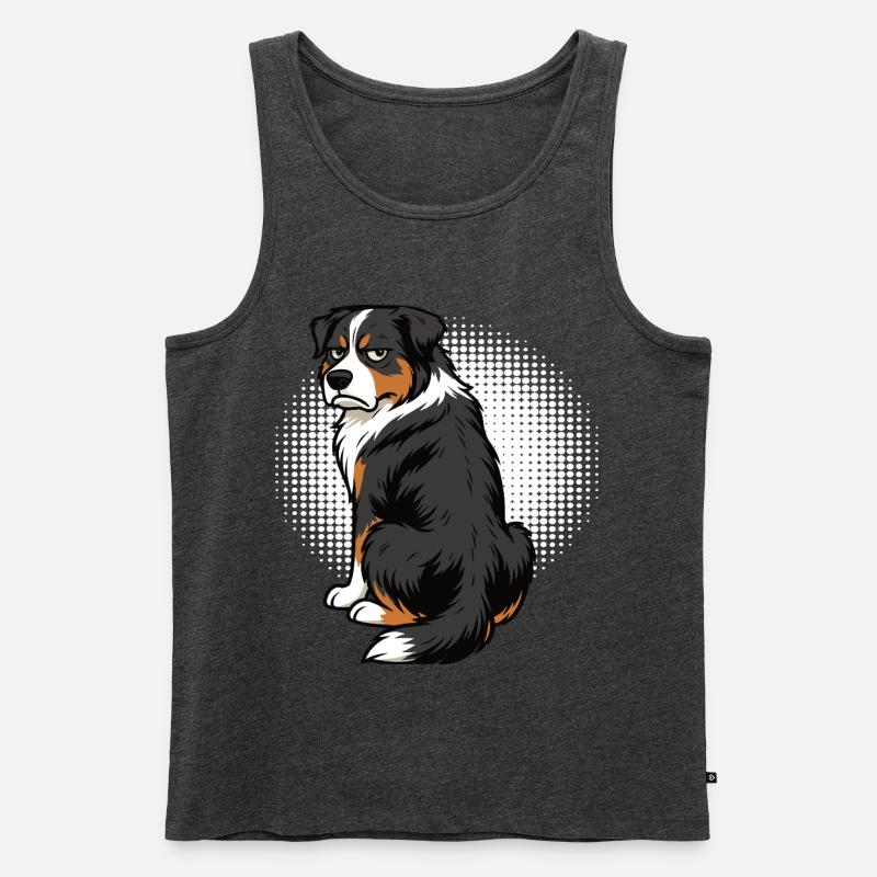 Australian Shepherd Aussie Aussiebesitzer Aussies - Männer Premium Bio Tank Top - Anthrazit meliert