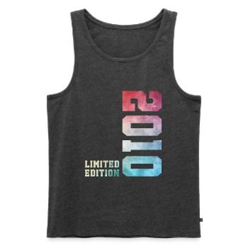 16. Geburtstag Limited Edition 2010 Jahrgang 2010 - Männer Premium Bio Tank Top - Anthrazit meliert - Vorne - Michal (187cm)