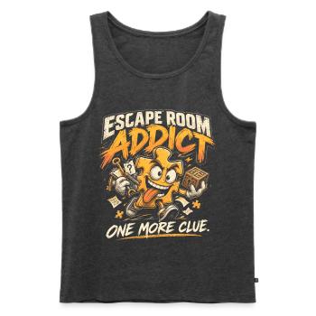 Escape Room Addict - One more clue - Männer Premium Bio Tank Top - Anthrazit meliert - Vorne - Michal (187cm)