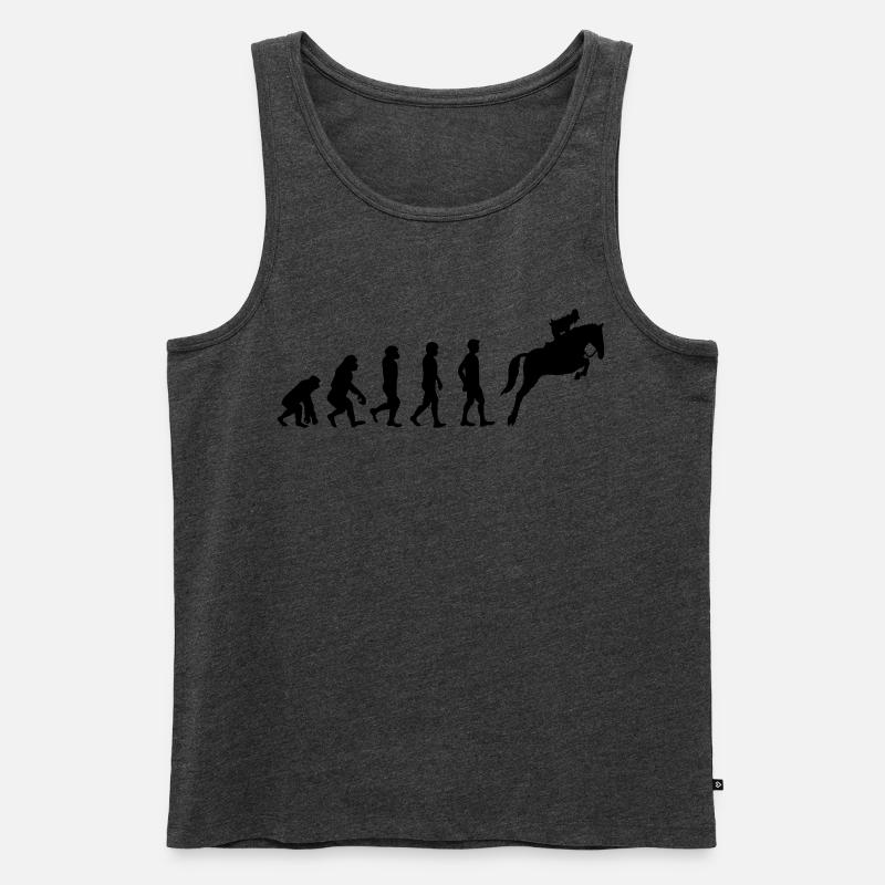 Reiter Evolution - Männer Premium Bio Tank Top - Anthrazit meliert