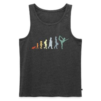 Devenir professeur de yoga - Débardeur bio Premium Homme - anthracite chiné - Devant - AI Model Male 178 light (178cm)