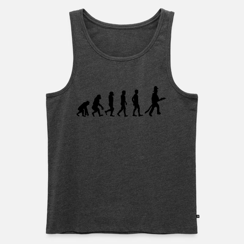 Feuerwehr Evolution - Männer Premium Bio Tank Top - Anthrazit meliert