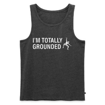 Totally Grounded Klettern - Männer Premium Bio Tank Top - Anthrazit meliert - Vorne - AI Model Male 178 light (178cm)