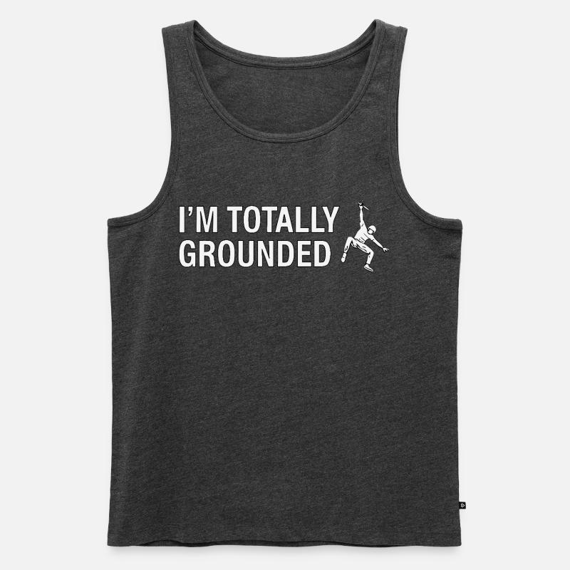Totally Grounded Klettern - Männer Premium Bio Tank Top - Anthrazit meliert