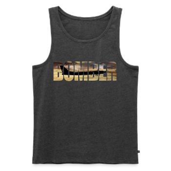 Bomber Tu-95 - Männer Premium Bio Tank Top - Anthrazit meliert - Vorne - AI Model Male 178 light (178cm)