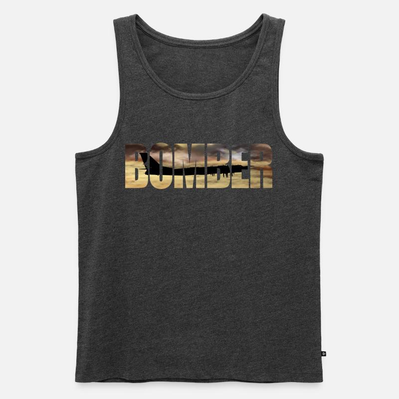 Bomber Tu-95 - Men's Premium Organic Tank Top - heather anthracite