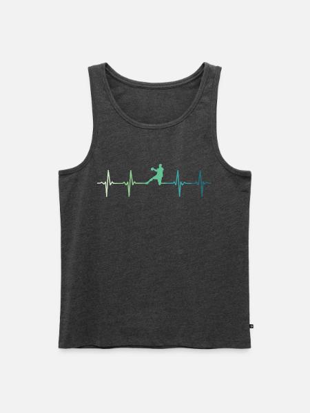 Handball, Herzschlag, Handball - Männer Premium Bio Tank Top - Anthrazit meliert
