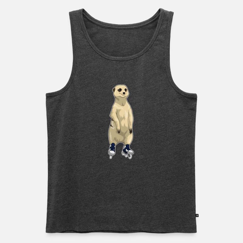 Erdmännchen Inline skating Inline skates - Männer Premium Bio Tank Top - Anthrazit meliert