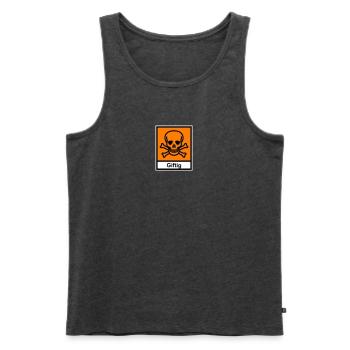 Giftig - Männer Premium Bio Tank Top - Anthrazit meliert - Vorne - AI Model Male 178 light (178cm)