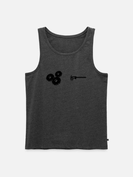 Messschieber - Männer Premium Bio Tank Top - Anthrazit meliert